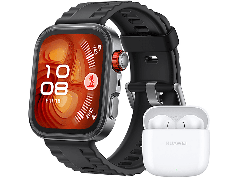 HUAWEI Fit 4 Pro + Freebuds SE 2 Smartwatch Fluorelastomer, 130-210 mm, Black HUAWEI Fit 4 Pro + Freebuds SE 2 Smartwatch Fluorelastomer, 130-210 mm, Black von HUAWEI