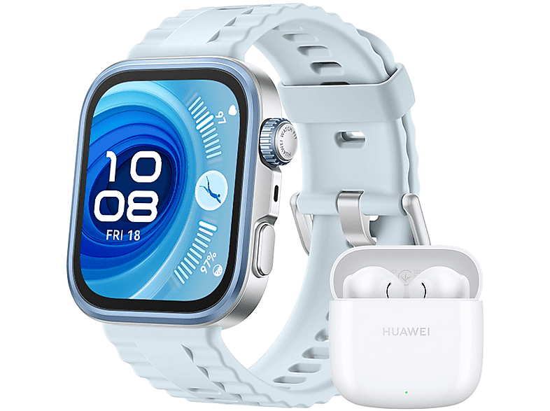 HUAWEI Fit 4 Pro + Freebuds SE 2 Smartwatch Fluorelastomer, 130-210 mm, Blue HUAWEI Fit 4 Pro + Freebuds SE 2 Smartwatch Fluorelastomer, 130-210 mm, Blue von HUAWEI