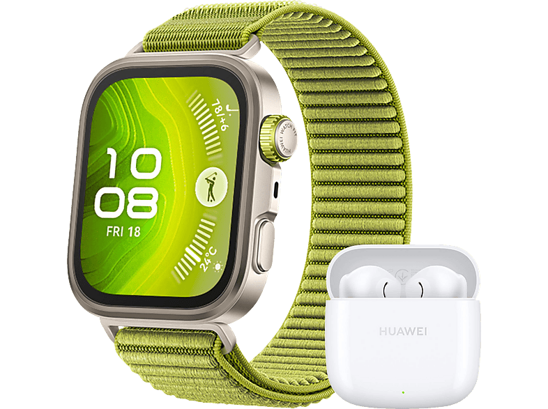 HUAWEI Fit 4 Pro + Freebuds SE 2 Smartwatch Nylonarmband, 120-190 mm, Green HUAWEI Fit 4 Pro + Freebuds SE 2 Smartwatch Nylonarmband, 120-190 mm, Green von HUAWEI