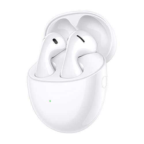 HUAWEI FreeBuds 5 TWS Bluetooth-Kopfhörer, Hi-Res-Zertifiziert, starker Bass, offenes Design für verbesserten Komfort, bis zu 30 Stunden Akkulaufzeit, IPX4 wasserdicht, Keramikweiß von HUAWEI