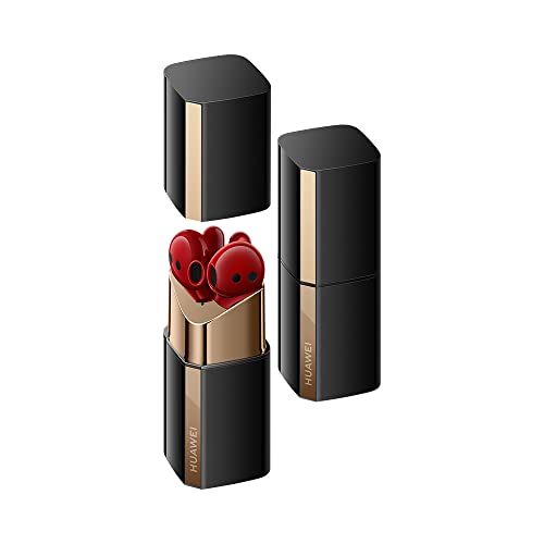 HUAWEI FreeBuds Lipstick, kabellose Bluetooth-Kopfhörer, aktive Geräuschunterdrückung, kabelgebundenes Ladegerät, hochauflösender Sound, Verbindung mit 2 Geräten, 30 Monate Garantie, rot von HUAWEI