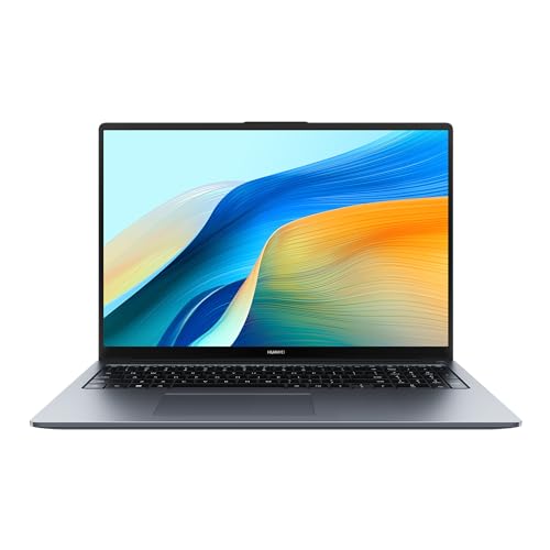 HUAWEI MateBook D16 2024, 13th Gen Intel Core i9-13900H, 16GB RAM,1TB SSD,16 Zoll FullView Display, 1,72 kg leichten Gehäuse, Windows 11 Home, Space Gray von HUAWEI