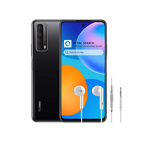 HUAWEI P smart 2021 + AM 115 Kopfhörer, Supercharge 22,5 W, Akku 5000 mAh, Vier Kameras mit AI und 48 MP Hauptsensor, 6,67 Zoll FHD+ Display, 4 GB RAM, 128 GB ROM, Schwarz HUAWEI P smart 2021 + AM 115 Kopfhörer, Supercharge 22,5 W, Akku 5000 mAh, Vier Kameras mit AI und 48 MP Hauptsensor, 6,67 Zoll FHD+ Display, 4 GB RAM, 128 GB ROM, Schwarz von HUAWEI