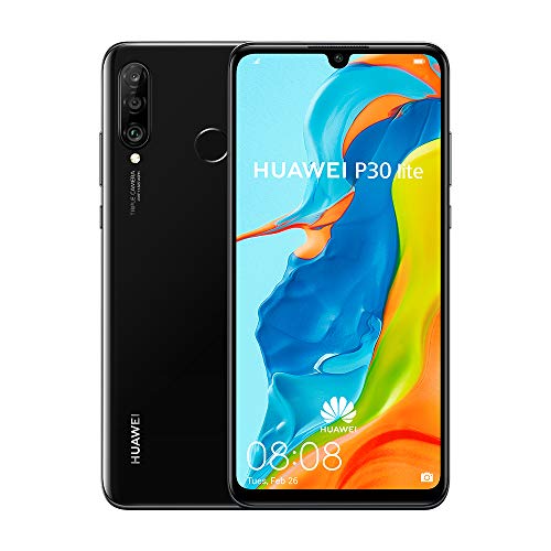 HUAWEI P30 Lite (128 GB, 4 GB RAM) 6,15" Display, AI Triple-Kamera, 32MP Selfie, Doppel-SIM Globale 4G LTE GSM Fabrik entriegelte MAR-LX3A (Midnight Black) von HUAWEI