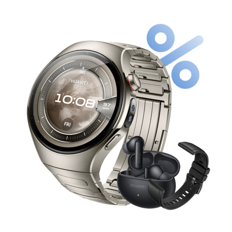 HUAWEI WATCH 5 46mm Gehäuse aus Luft- und Raumfahrt-klassifiziertem Titanium mit Titanarmband HUAWEI WATCH 5 46mm Gehäuse aus Luft- und Raumfahrt-klassifiziertem Titanium mit Titanarmband von HUAWEI