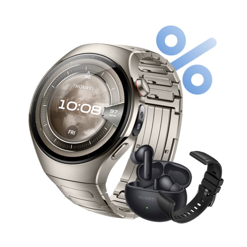 HUAWEI WATCH 5 46mm Gehäuse aus Luft- und Raumfahrt-klassifiziertem Titanium mit Titanarmband von HUAWEI