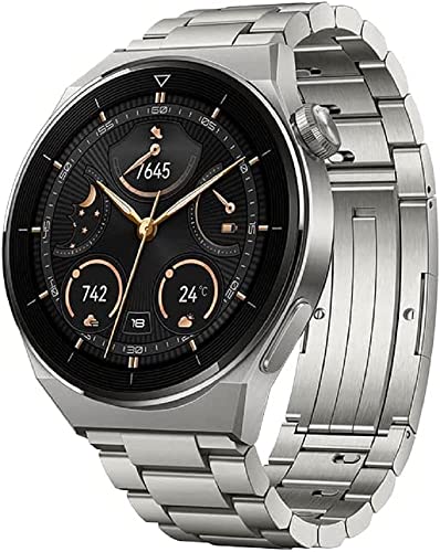 HUAWEI WATCH GT 3 Pro 46mm Smartwatch, Titangehäuse, Saphirglas, Tauch Modus, lange Akkulaufzeit, dratlosses Aufladen, Herzfequenz und SpO2 Überwachung, BluethoothAnrufe, 30 Monate Garantie, Titanband von HUAWEI