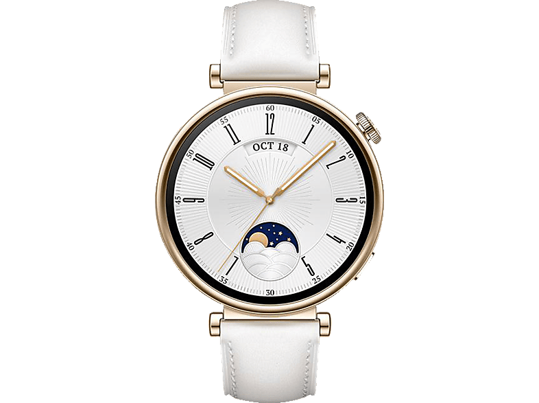 HUAWEI WATCH GT 4 41 Smartwatch Leder, 120 – 190 mm, Weiß von HUAWEI