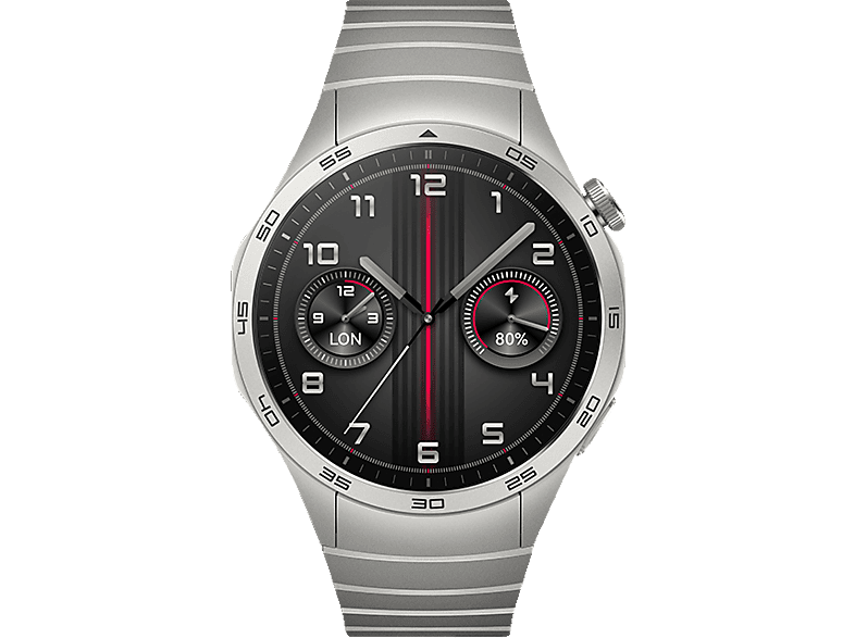 HUAWEI WATCH GT 4 46 Smartwatch Edelstahl, 140 - 210mm, Silber von HUAWEI