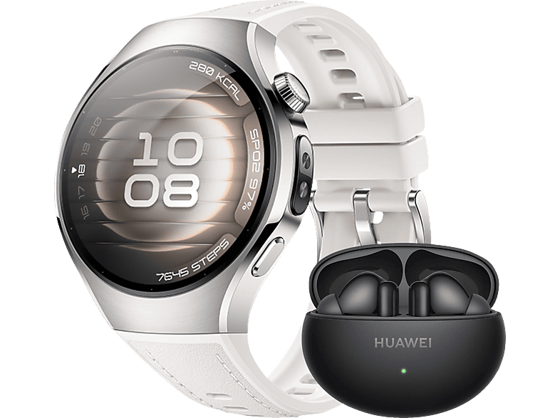 HUAWEI Watch 5 42 + Freebuds 6i Smartwatch Kompositarmband, 120-190 mm, Moon White HUAWEI Watch 5 42 + Freebuds 6i Smartwatch Kompositarmband, 120-190 mm, Moon White von HUAWEI