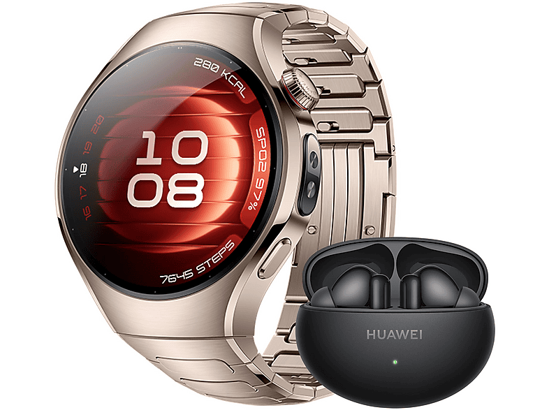 HUAWEI Watch 5 42 + Freebuds 6i Smartwatch Titanarmband, 120-190 mm, Dawnlight HUAWEI Watch 5 42 + Freebuds 6i Smartwatch Titanarmband, 120-190 mm, Dawnlight von HUAWEI