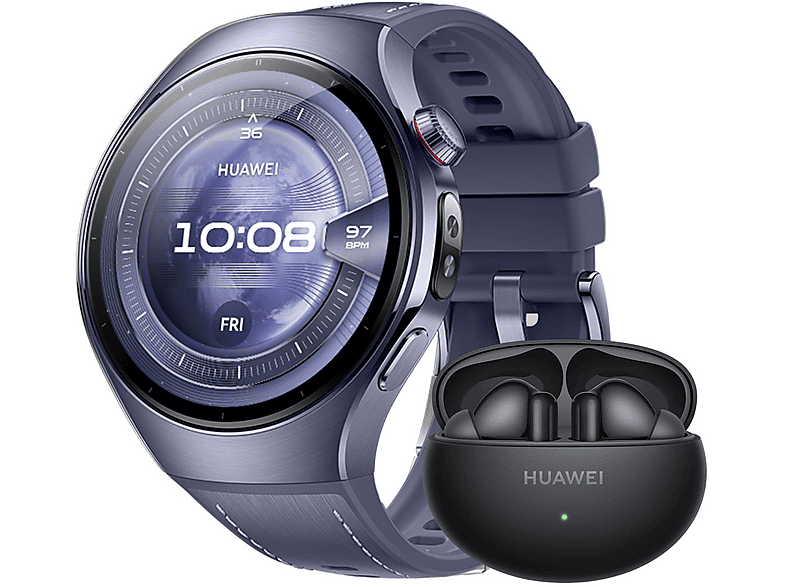 HUAWEI Watch 5 46 + Freebuds 6i Smartwatch Kompositarmband, 140-210 mm, Purple HUAWEI Watch 5 46 + Freebuds 6i Smartwatch Kompositarmband, 140-210 mm, Purple von HUAWEI