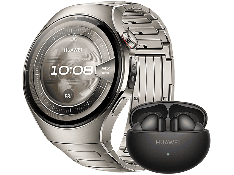 HUAWEI Watch 5 46 + Freebuds 6i Smartwatch Titanarmband, 140-210 mm, Titanium HUAWEI Watch 5 46 + Freebuds 6i Smartwatch Titanarmband, 140-210 mm, Titanium von HUAWEI