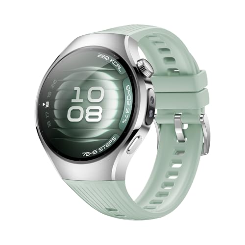 HUAWEI Watch 5 Smartwatch, X-TAP-Technologie, SpO2 an der Fingerspitze, Health Glance, EKG, HRV, eSIM, Zwei Akkumod, Bis zu 7 Tage Akkulaufzeit, Kompatibel mit Android™ & iOS, Saphirglas, 42mm, grün von HUAWEI