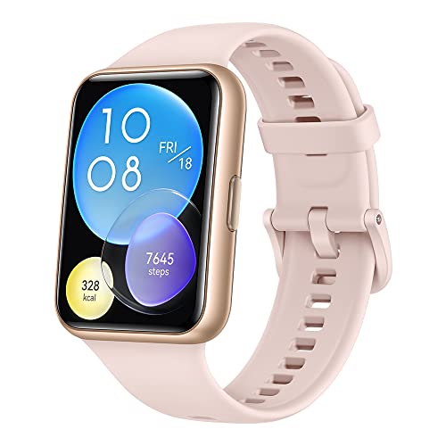 HUAWEI Watch FIT 2 SmartWATCH, 1,74' FullView-Display,Bluetooth-Anrufe, Gesundheitsmanagement,Lange Akkulaufzeit,Animierte Quick-Workouts, SpO2-Erfassung,30 Monate Garantie,Pink, 46 mm von HUAWEI