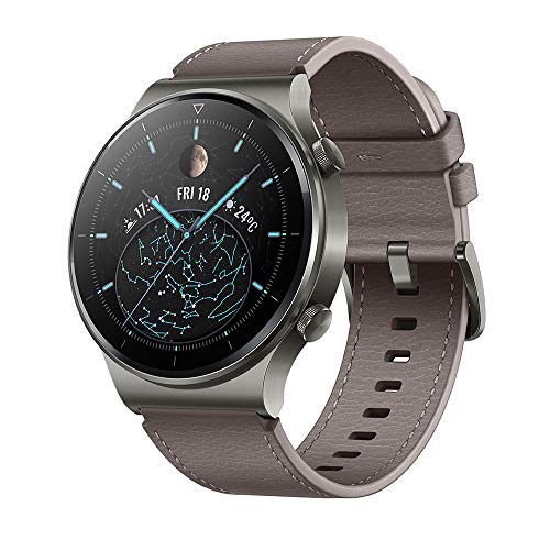 HUAWEI Watch GT 2 Pro Smartwatch, AMOLED-Touchscreen, 14 Tage Akkulaufzeit, GPS & GLONASS, SpO2, mehr als 100 Trainingsmodi, Anrufe über Bluetooth, funktioniert mit iOS/Android, Grau von HUAWEI