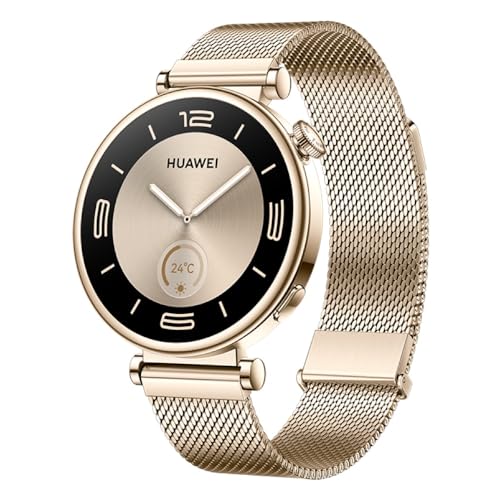 HUAWEI Watch GT 4 41mm Smartwatch, Bis zu 7 Tage Akkulaufzeit‌, Android und iOS, Kalorienmanagement, Professionelles Gesundheitsmanagement, SpO2, GPS, Deutsche Version, Hellgold von HUAWEI