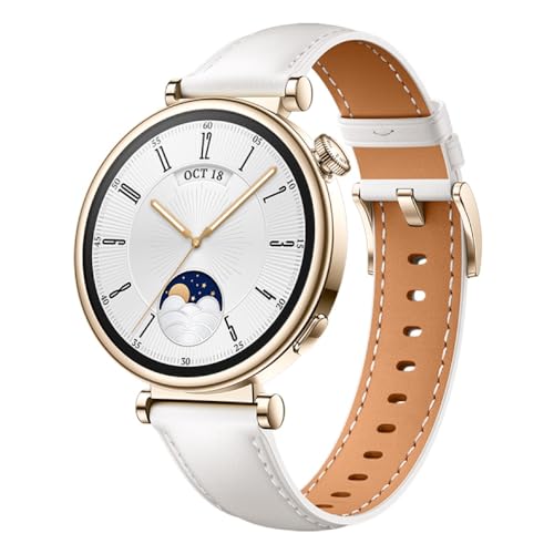 Huawei Watch GT 4 41mm, GPS, iOS & Android, Stainless Steel Case, Smartwatch, Bis zu 7 Tage Akkulaufzeit, Kalorienmanagement, Professionelles Gesundheitsmanagement, SpO2, Weißes Leder Strap Huawei Watch GT 4 41mm, GPS, iOS & Android, Stainless Steel Case, Smartwatch, Bis zu 7 Tage Akkulaufzeit, Kalorienmanagement, Professionelles Gesundheitsmanagement, SpO2, Weißes Leder Strap von HUAWEI
