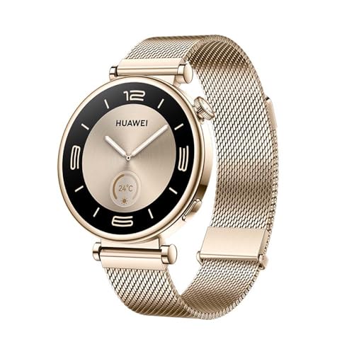 HUAWEI Watch GT 4 41mm Smartwatch, Filigranes Design, Bis zu 7 Tage Akkulaufzeit‌, Erweitertes 24/7 Gesundheitsmanagement, Kalorienmanagement, Kompatibel mit Android und iOS, Gold von HUAWEI