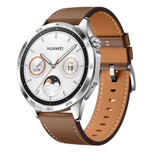HUAWEI Watch GT 4 46mm Smartwatch, Bis zu 2 Wochen Akkulaufzeit, Android und iOS, Kalorienmanagement, Professionelles Gesundheitsmanagement, SpO2, GPS, Deutsche Version, Braun von HUAWEI