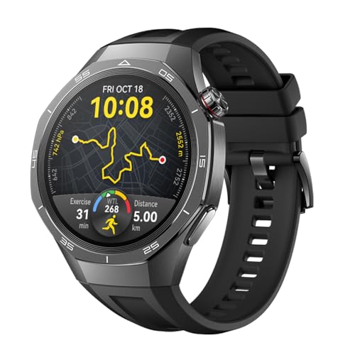 HUAWEI Watch GT 5 Pro 46 mm Smartwatch, Kunstvolles Design, Sportfunktionen auf Profi-Niveau, Health-Tracking, EKG-Monitoring, bis zu 14 Tage Akkulaufzeit, GPS, Bluetooth-Anrufe, iOS&Android, Schwarz HUAWEI Watch GT 5 Pro 46 mm Smartwatch, Kunstvolles Design, Sportfunktionen auf Profi-Niveau, Health-Tracking, EKG-Monitoring, bis zu 14 Tage Akkulaufzeit, GPS, Bluetooth-Anrufe, iOS&Android, Schwarz von HUAWEI