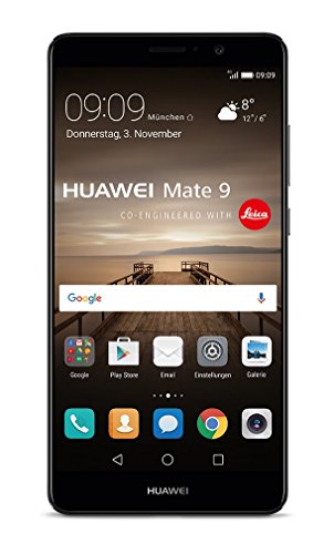 Huawei 51091CWN Mate 9 Smartphone (14,9 cm (5,9 Zoll), 64GB Speicher, 12 Megapixel Kamera, Android 7.0) schwarz von HUAWEI