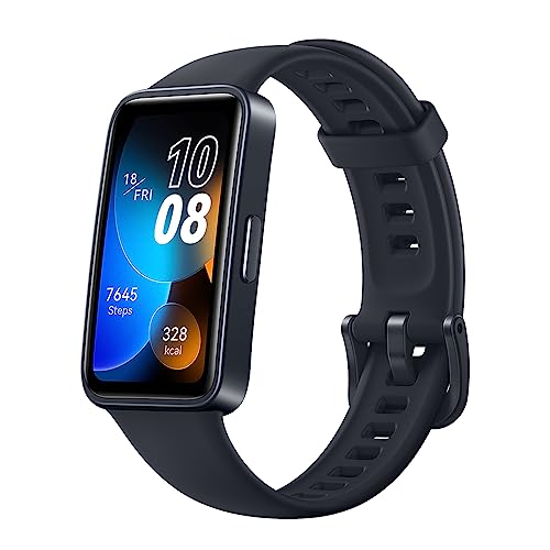 Huawei Band 8 Smartwatch, Ultraflaches Design, Schlaf-Tracking, 2 Wochen Akkulaufzeit,Gesundheits- und Fitness-Tracker, Kompatibel mit Android & iOS, Deutsche Version,Midnight Black von HUAWEI