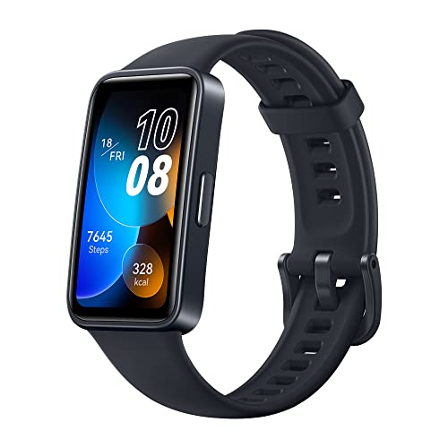 Huawei Band 8 Smartwatch, Ultraflaches Design, Schlaf-Tracking, 2 Wochen Akkulaufzeit,Gesundheits- und Fitness-Tracker, Kompatibel mit Android & iOS, Deutsche Version,Midnight Black von HUAWEI