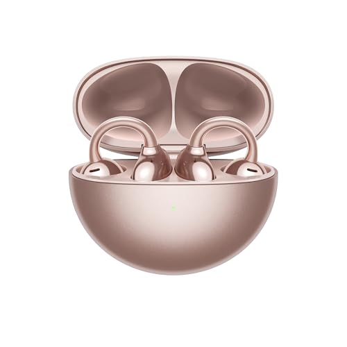 Huawei FreeClip, Innovatives Clip-Design, Intensives Open-Ear-Hörerlebnis, KI-Hintergrundgeräuschunterdrückung bei Anrufen, Superlange Akkulaufzeit, Android&iOS, Rosa Gold von HUAWEI