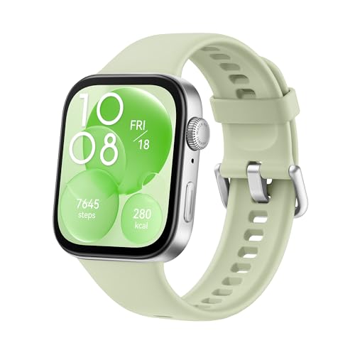 Huawei Watch FIT 3, 1,82″ AMOLED-Display, Ultraschlankes Design, Bluetooth-Anrufe, Bis zu 10 Tage Akkulaufzeit, Kompatibel mit iOS & Android, Umfassendes Health & Fitness-Management, GPS, Grün von HUAWEI