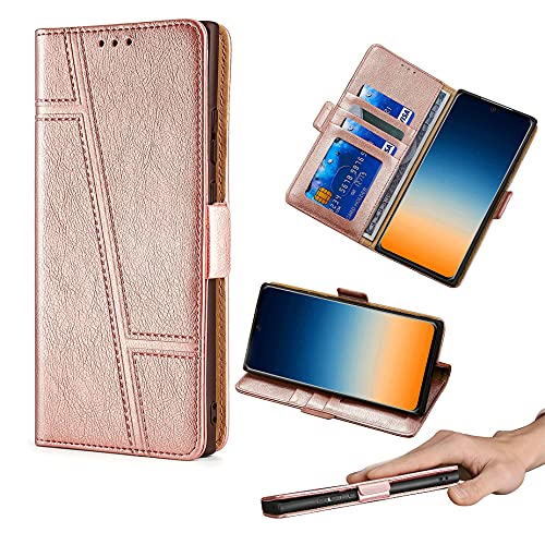 HUAYIJIE GKLTCK Flip Case für Gigaset GS370 Plus Hülle Handy Ständer Cover [Rosegold] von HUAYIJIE