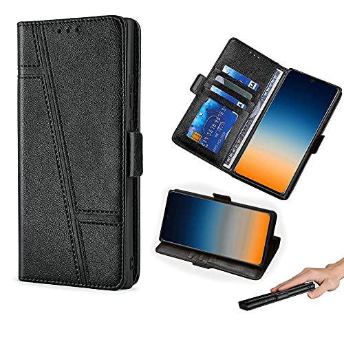 HUAYIJIE GKLTCK Flip Case für Samsung Sm-J260f DS Galaxy J2 Core 2018 Hülle Handy Ständer Cover Schwarz von HUAYIJIE