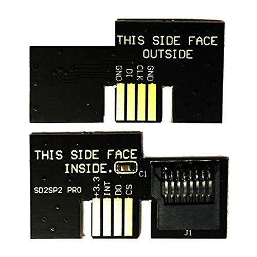 HUAYUWA 1 x SD2SP2 Mircro SD Kartenadapter (schwarz) passend für GameCube SD2SP2 SDLoad SDL TF Kartenleser Ersatzteile von HUAYUWA