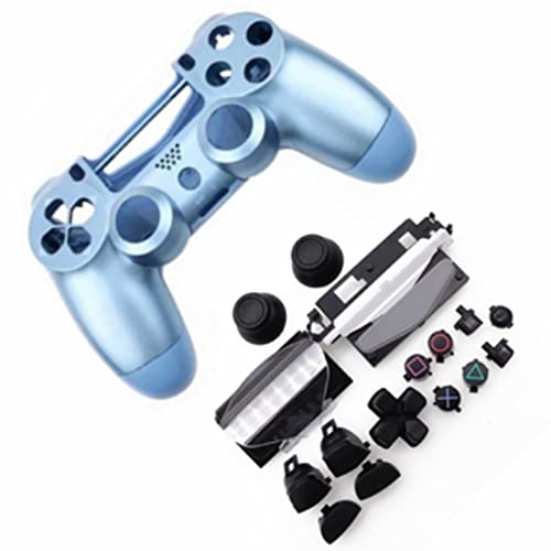 HUAYUWA Gamepad Gehäuse aus Kunststoff (Titanblau) mit Ersatztasten für Playstation 4 Pro 5.0 JDS-050 JDS-055 JDM-050 JDM-055 (Version V2) von HUAYUWA