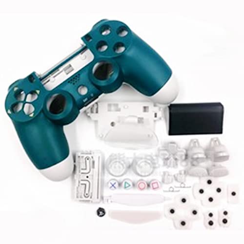 HUAYUWA Kunststoffgehäuse für Game-Controller, Grün mit Tasten Ersatzset passend für PlayStation 4 Pro 5.0 JDS-050 JDS-055 JDM-050 JDM-055 (V2 Version) von HUAYUWA