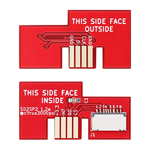 HUAYUWA SD2SP2 Mikro-SD-Kartenadapter (rot), passend für GameCube SD2SP2 SDLoad SDL TF Kartenleser Ersatzteile von HUAYUWA