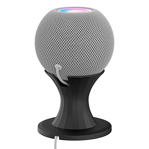 HUAYUWA Schwarze runde Wandhalterung für Audio-Ständer, kompatibel mit Homepod Mini Smart Audio mit integriertem Kabelmanagement von HUAYUWA
