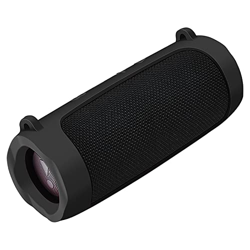 HUAYUWA Silikonhülle (Schwarz) kompatibel mit JBL FLIP6/FLIP5 Tragbarer Bluetooth-Lautsprecher - Kratzfeste weiche Schutzhülle von HUAYUWA