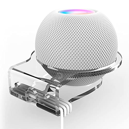 HUAYUWA Transparente, runde Wandhalterung, Audioständer, Halterung, kompatibel mit Homepod Mini Smart Audio mit integriertem Kabelmanagement von HUAYUWA