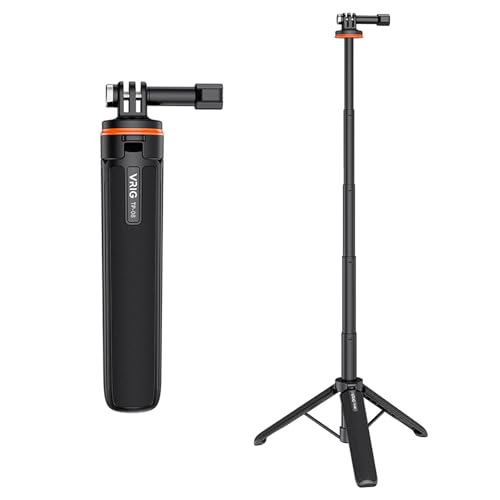 HUAYUWA Verlängerungsstange, verstellbarer Selfie-Stick für Insta360 X5/X4/X3/X2/GO3, kardanische Verlängerungsstange, kompatibel mit DJI Action5/Action4/Pocket3 Action-Halterung (50,8 cm) von HUAYUWA