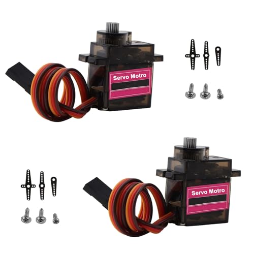HUAZIZ 2 Stücke Micro Servo Motor, 9G Micro Servo Motor Kit für RC Roboter Arm/Hand/Walking Helikopter Flugzeug Auto Boot Steuerung mit Kabel, Mini Servos Arduino Project HUAZIZ 2 Stücke Micro Servo Motor, 9G Micro Servo Motor Kit für RC Roboter Arm/Hand/Walking Helikopter Flugzeug Auto Boot Steuerung mit Kabel, Mini Servos Arduino Project von HUAZIZ