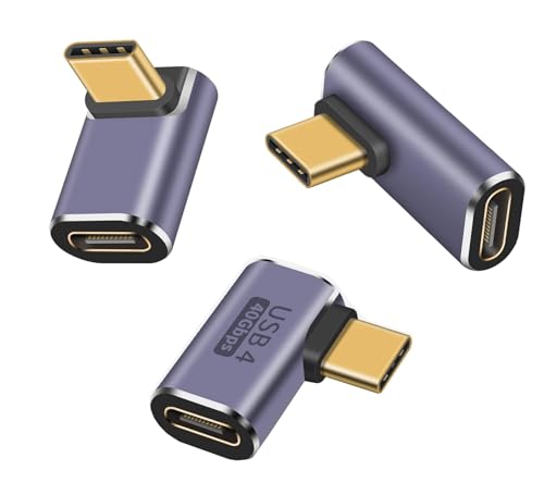 HUAZIZ 3 Stück USB C 90 Grad Adapter Winkelstecker 3 Typen, USB C Stecker auf Buchse Winkeladapter L Form 90 Grad Typ C Adapter HUAZIZ 3 Stück USB C 90 Grad Adapter Winkelstecker 3 Typen, USB C Stecker auf Buchse Winkeladapter L Form 90 Grad Typ C Adapter von HUAZIZ