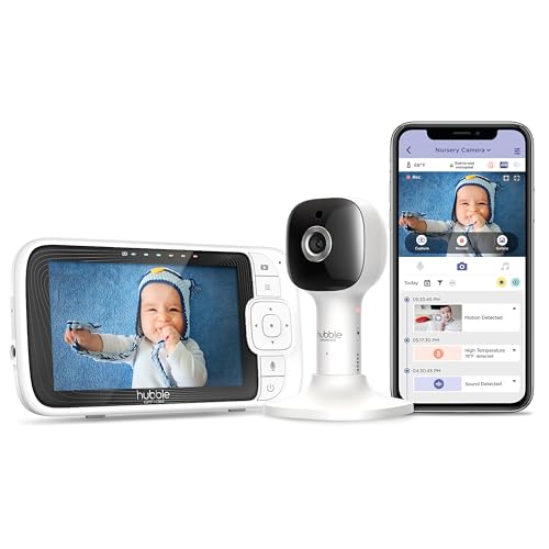 HUBBLE CONNECTED Nursery Pal Cloud Babyphone mit Kamera, 5-Zoll-Bildschirm, Nachtlicht, Nachtsicht, Raumtemperatursensor und Smartphone-App HUBBLE CONNECTED Nursery Pal Cloud Babyphone mit Kamera, 5-Zoll-Bildschirm, Nachtlicht, Nachtsicht, Raumtemperatursensor und Smartphone-App von HUBBLE CONNECTED