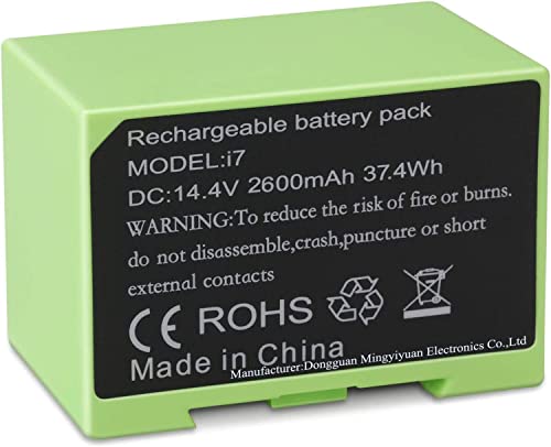 4624864 ABL-D1 i7 Batteriewechsel für iRobot Roomba e and i Series i7+ 7150 7550 i3 3150 i3+ 3550 i4 4150 i4+ Lithium Ion Battery Extended Life (14.4V 37.4Wh) von HUBEI