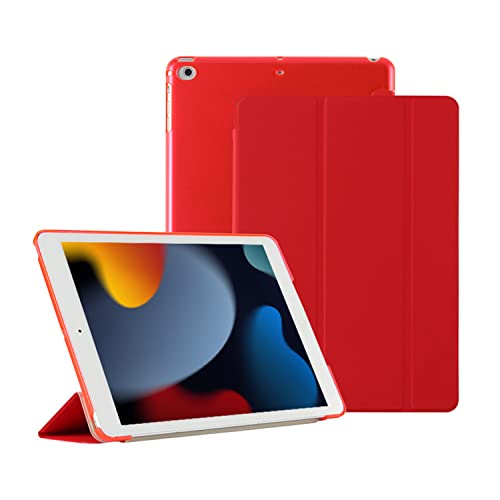 HUEZOE Schutzhülle für iPad 9,7 Zoll 2018/2017 - Ultradünne Schutzhülle, Klappbarer Ständer Smart Cover Auto Sleep/Wake für iPad 6. / 5. Generation, Rot von HUEZOE