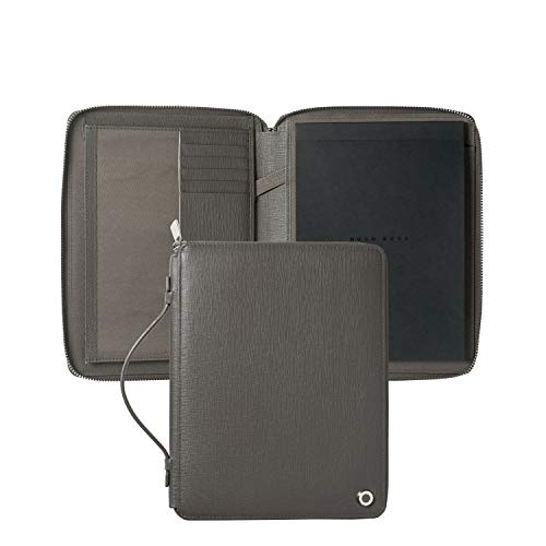 Conference zipped folder A5 Tradition Grey von HUGO BOSS