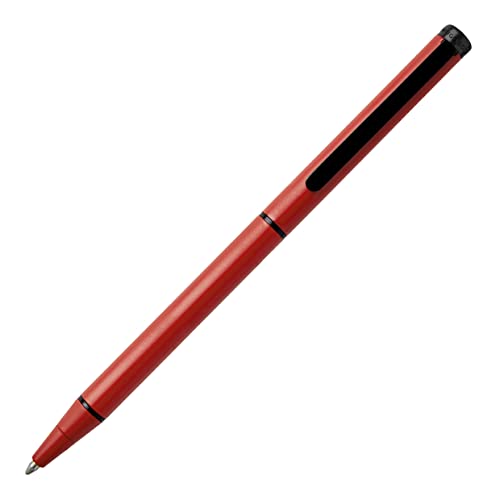Hugo Boss Cloud Kugelschreiber aus Messing in der Farbe Lipstick Red Matt, Länge: 14cm, Minenfarbe: Blau, HSF3904P von HUGO BOSS