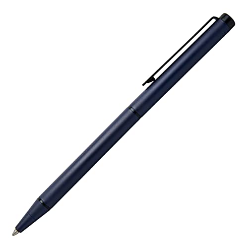Hugo Boss Cloud Kugelschreiber aus Messing in der Farbe Medieval Blue Matt, Länge: 14cm, Minenfarbe: Blau, HSF3904N von HUGO BOSS