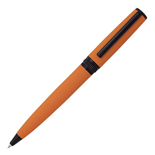 Hugo Boss Kugelschreiber Gear Matrix Orange aus Messing hergestellt, Farbe: Leuchtendes Orange, Abmessung: 13 x 140 mm, HSC3074U von HUGO BOSS