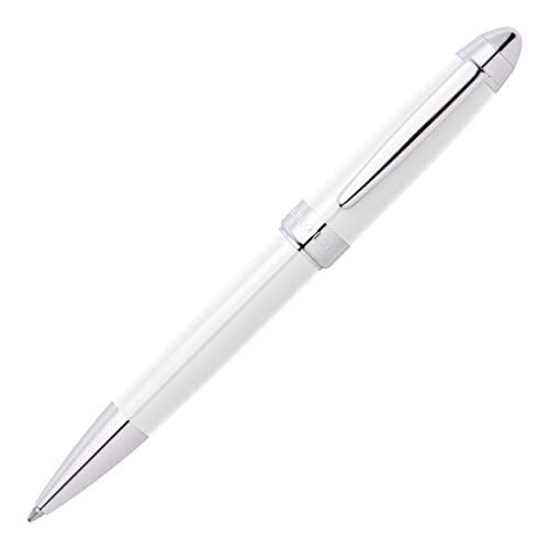 Hugo Boss Kugelschreiber Icon White aus Messing hergestellt, Farbe: Weiß, Abmessungen: 12 x 138mm, HSN0014F von HUGO BOSS